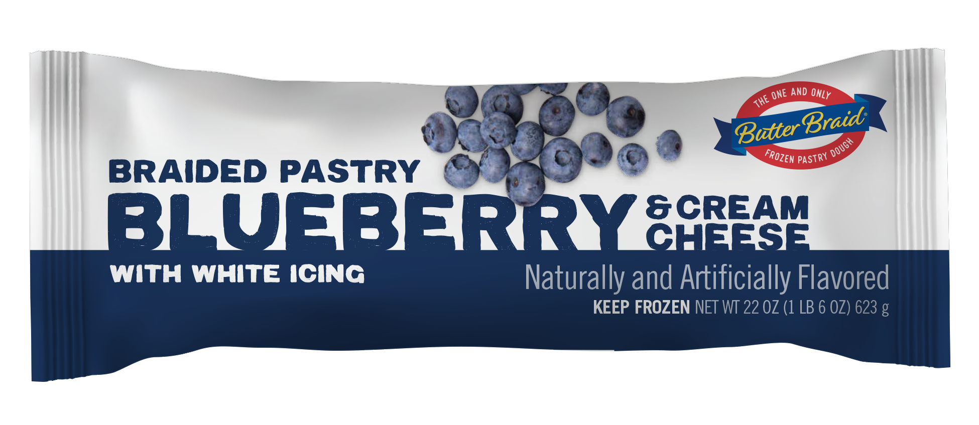 Blueberry & Cream Cheese pastry packaging