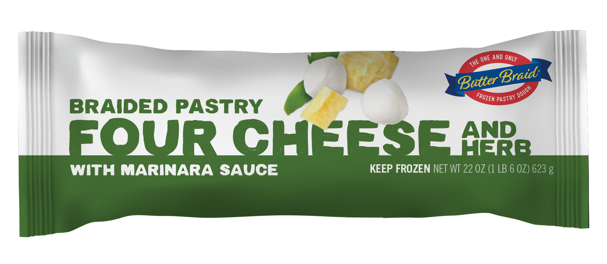 Four Cheese and Herb pastry packaging
