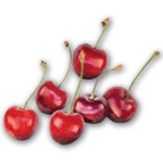 Cherry pastry flavor icon - six cherries