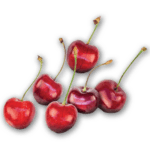 Cherry pastry flavor icon - six cherries