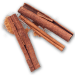 Cinnamon pastry flavor icon - three cinnamon sticks