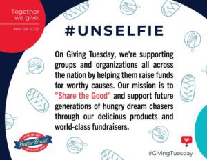 Giving Tuesday Fundraiser #Unselfie example
