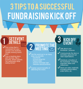 3 Tips to a Successful Fundraising Kick Off infographic