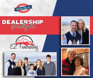 EZ Fundraising family - Dealership Spotlight with company logo