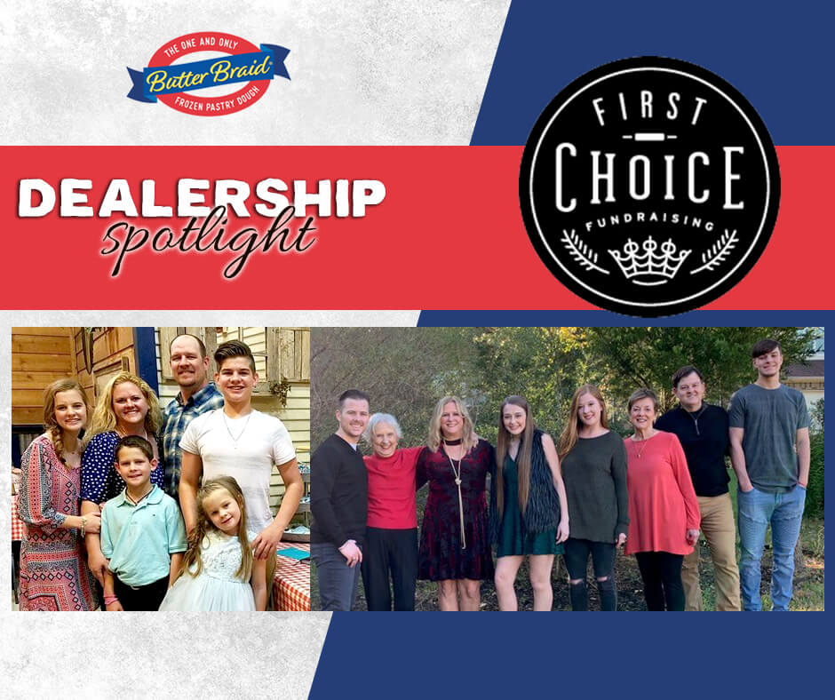 First Choice Fundraising family - Dealership Spotlight with company logo