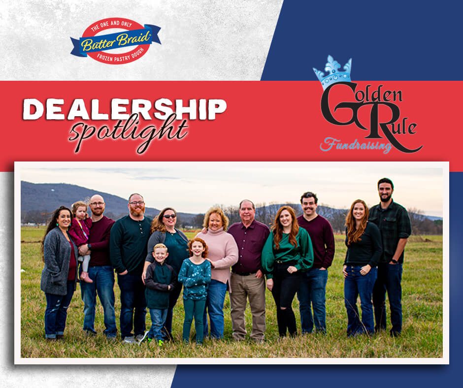 Golden Rule Fundraising family - Dealership Spotlight with company logo