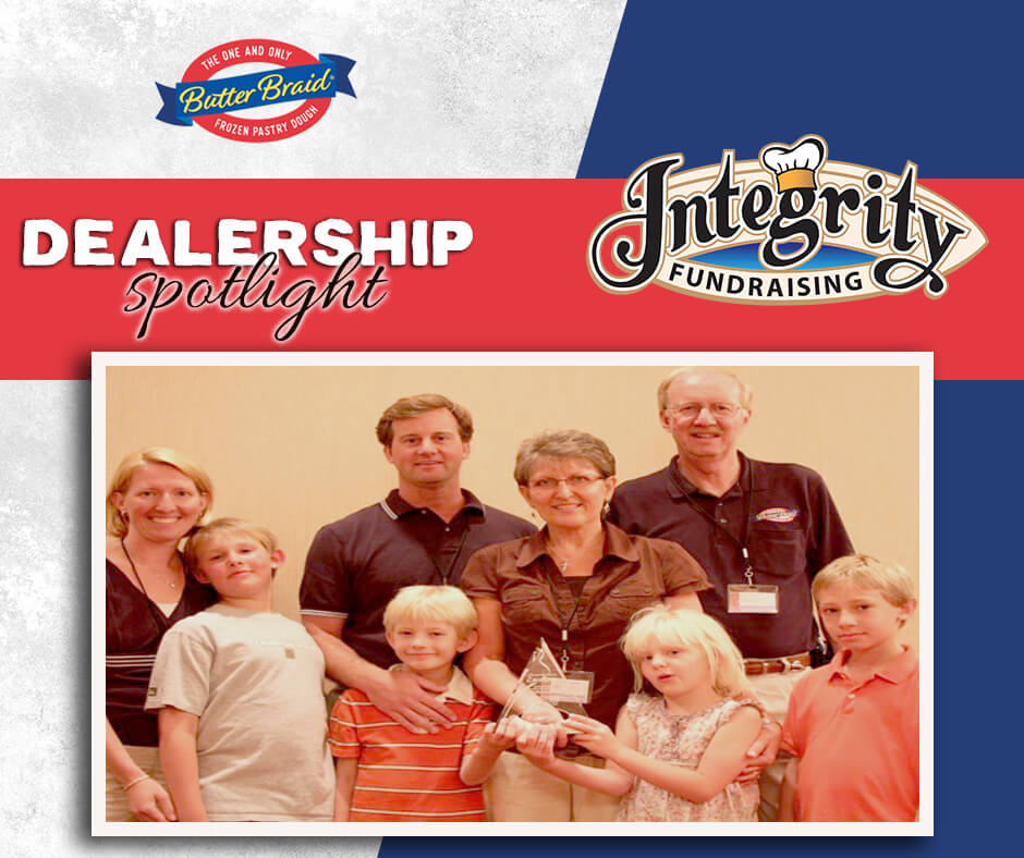 Integrity Fundraising family - Dealership Spotlight with company logo