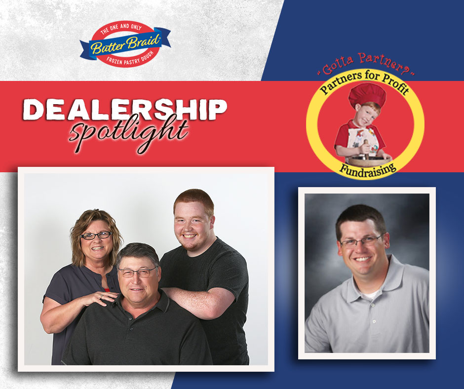 Partners for Profit Fundraising family - Dealership Spotlight with company logo