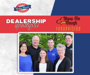 Snow Me Dough Fundraising family - Dealership Spotlight with company logo