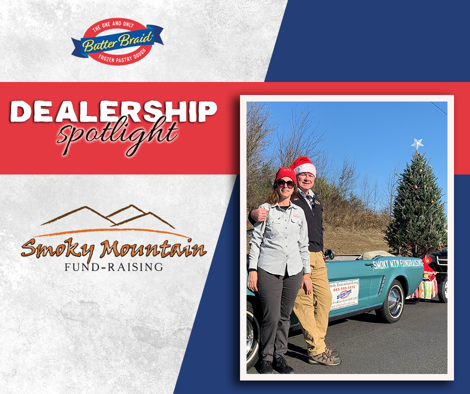 Smoky Mountain Fundraising family - Dealership Spotlight with company logo