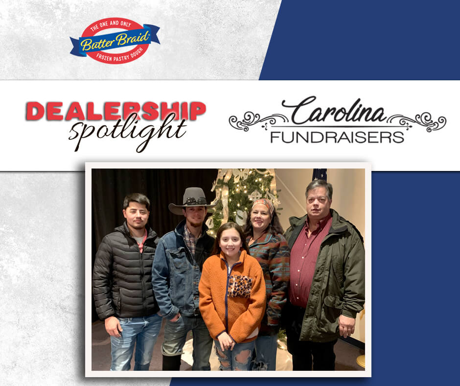 Carolina Fundraisers family - Dealership Spotlight with company logo