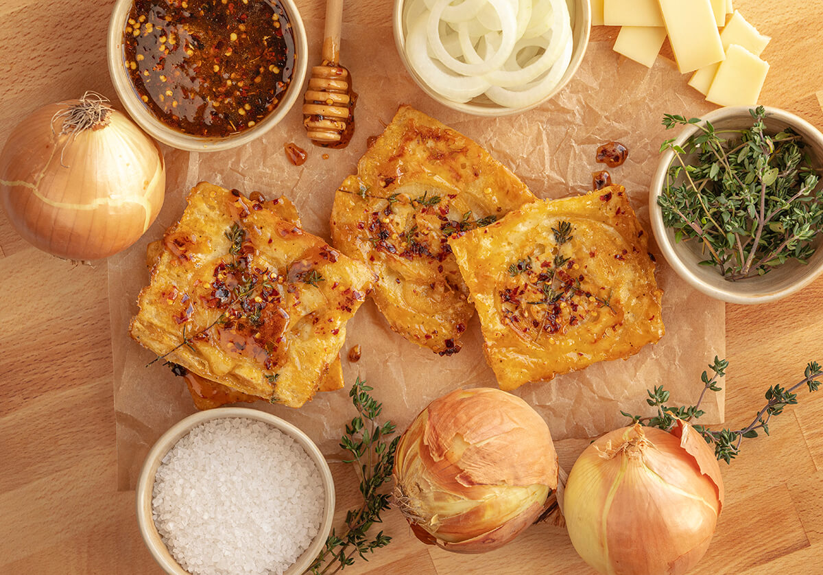 Upside-Down Onion Tarts