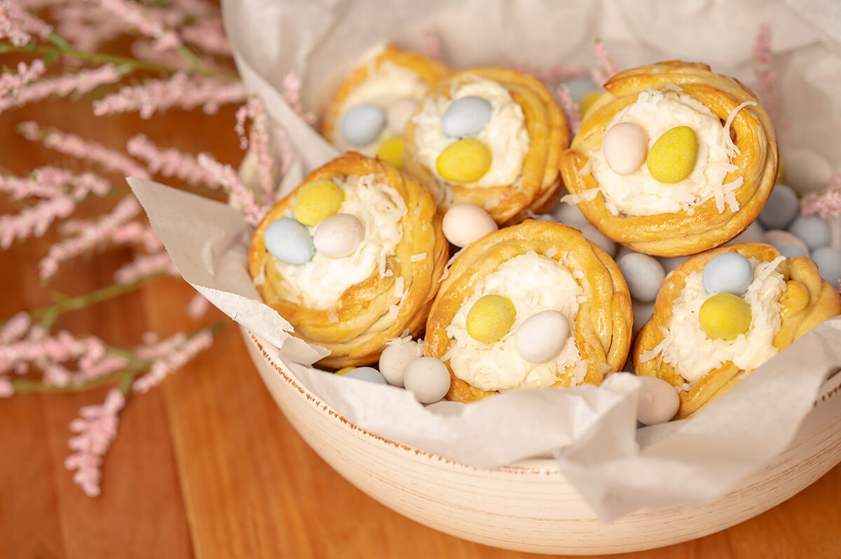 Easter Egg Pastry Nests