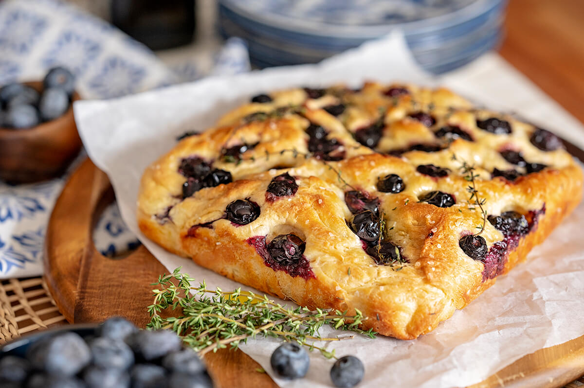 Blueberry and Thyme Focaccia
