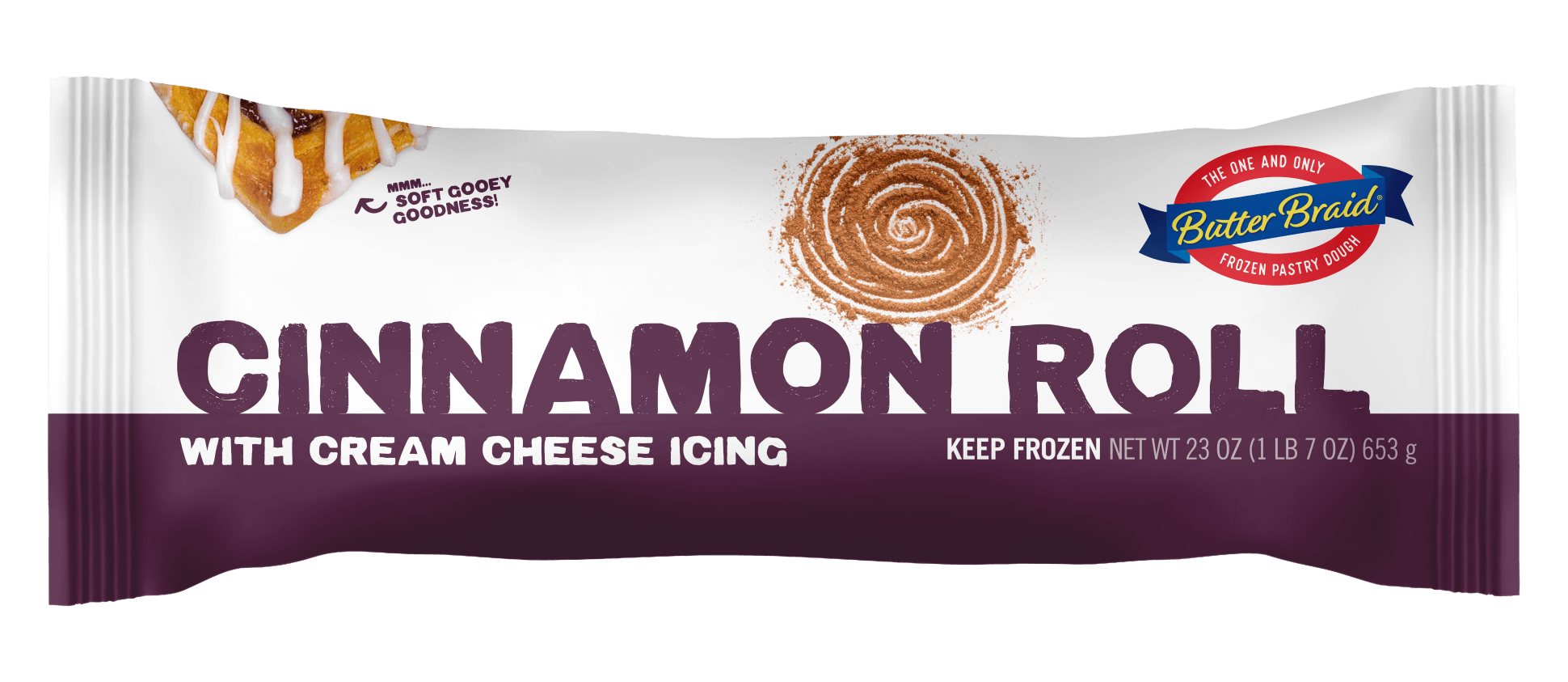 Cinnamon Roll Butter Braid Pastry Packaging